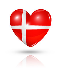 Image showing Love Denmark, heart flag icon