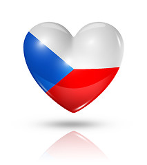 Image showing Love Czech Republic, heart flag icon