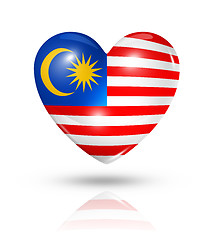 Image showing Love Malaysia, heart flag icon