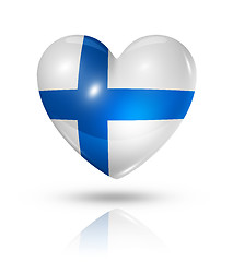 Image showing Love Finland, heart flag icon