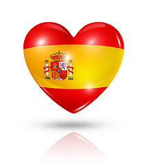 Image showing Love Spain, heart flag icon