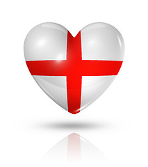 Image showing Love England, heart flag icon