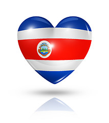 Image showing Love Costa Rica, heart flag icon