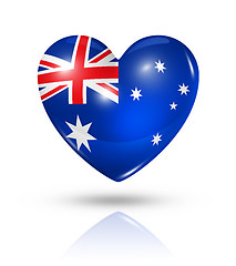 Image showing Love Australia, heart flag icon