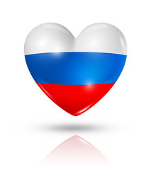 Image showing Love Russia, heart flag icon