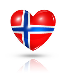 Image showing Love Norway, heart flag icon