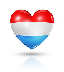 Image showing Love Luxembourg, heart flag icon
