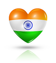 Image showing Love India, heart flag icon