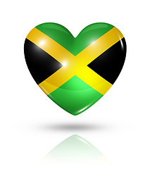 Image showing Love Jamaica, heart flag icon