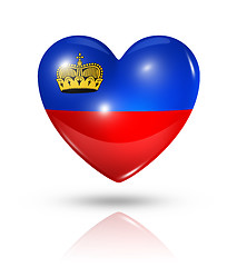 Image showing Love Liechtenstein, heart flag icon