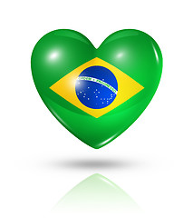 Image showing Love Brazil, heart flag icon