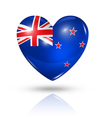 Image showing Love New Zealand, heart flag icon
