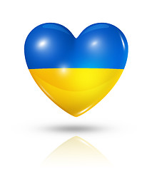 Image showing Love Ukraine, heart flag icon