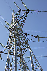 Image showing high-voltage line on the sky background