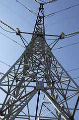 Image showing high-voltage line on the sky background
