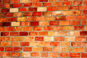 Image showing Wall from the red brick