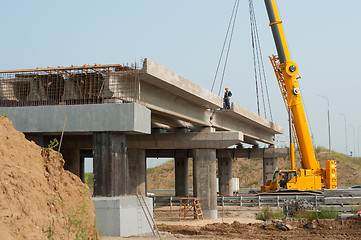 Image showing process of bridge construction