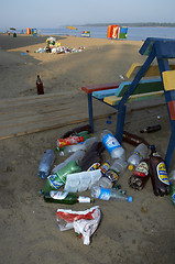 Image showing garbage on the beach