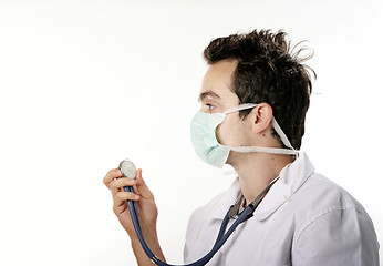 Image showing Doctor with stethoscope