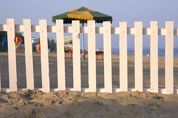 Image showing the white fence