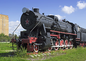 Image showing Old freight locomotive