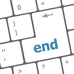 Image showing end button on computer pc keyboard key