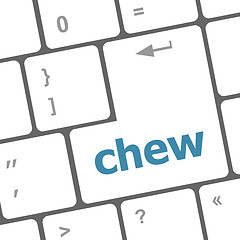 Image showing chew button on computer pc keyboard key