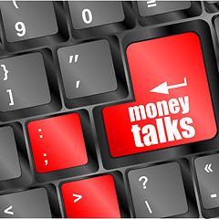 Image showing Marketing concept: computer keyboard with word money talks