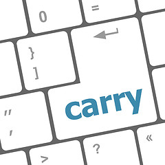 Image showing carry button on computer pc keyboard key