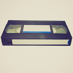 Image showing Retro look VHS tape cassette