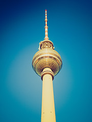 Image showing Retro look Berlin Fernsehturm