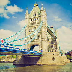 Image showing Vintage look Tower Bridge, London