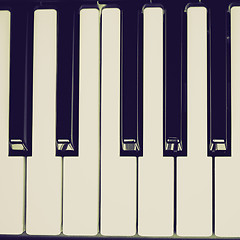 Image showing Retro look Music keyboard