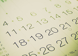 Image showing Retro look Calendar