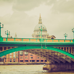 Image showing Vintage look River Thames in London
