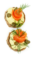 Image showing Smoked Salmon Snacks