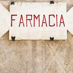 Image showing Old Pharmacy sign