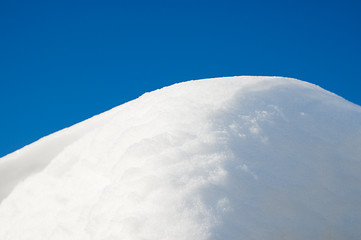 Image showing snow and deep blue sky