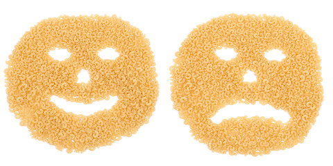 Image showing attractives smiling and crying pasta