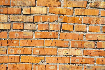 Image showing red brick wall as background