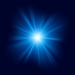 Image showing Blue color design with burst. EPS 10