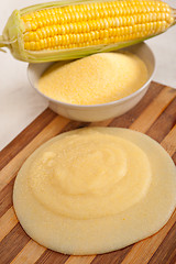 Image showing polenta corn maize flour cream