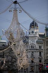 Image showing Christmas decoration in Graben street, Vienna, Austria
