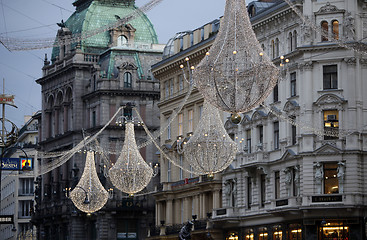 Image showing Christmas decoration in Graben street, Vienna, Austria