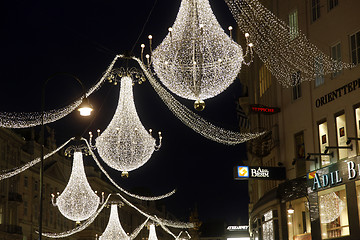 Image showing Christmas decoration in Graben street, Vienna, Austria