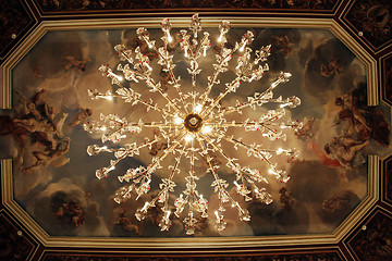 Image showing Beautiful cyrstal chandelier