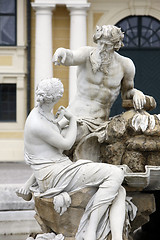 Image showing Vienna - fountain in castle Schoenbrunn