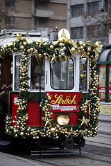 Image showing Christmas tram in Vienna