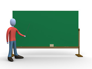 Image showing Teacher in front of a blackboard.