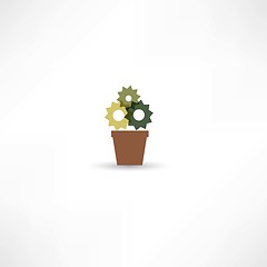 Image showing flower in a pot icon